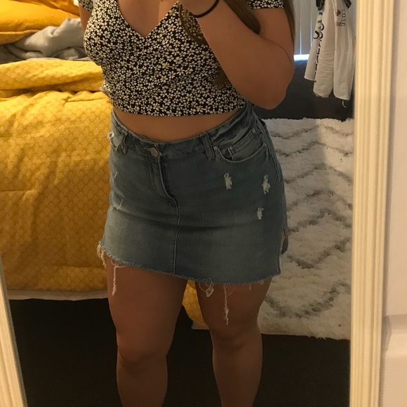 High waisted denim skirt - Picture 2 of 5